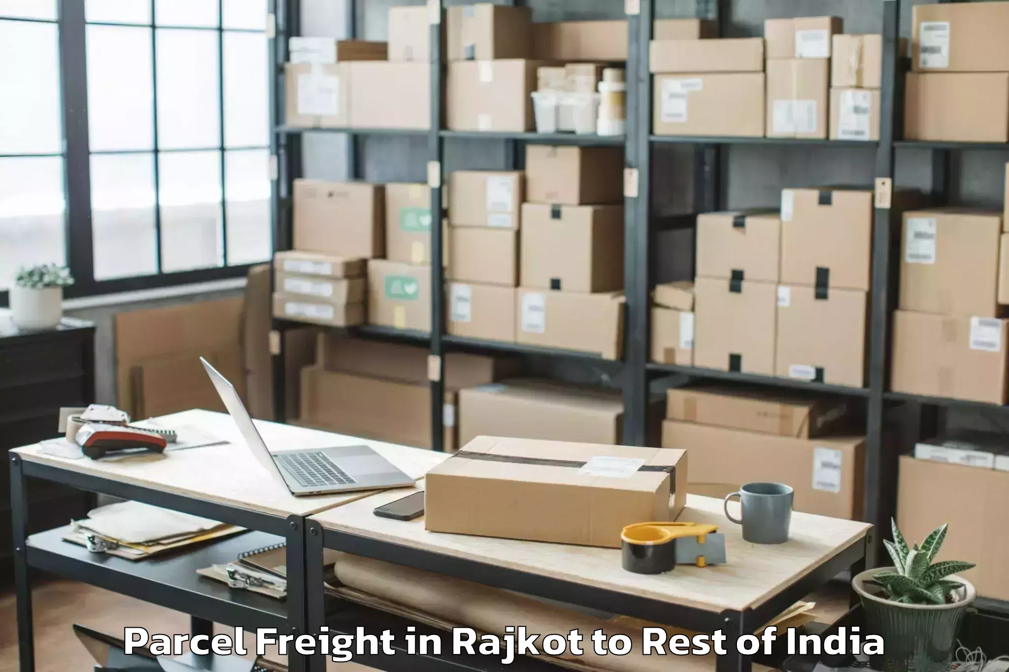 Get Rajkot to Mubarakpur Mukhatiya Parcel Freight